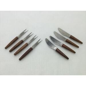 Charcuterie Utensils DAL USA Rounded Forks Cheese Knives Lot of 8